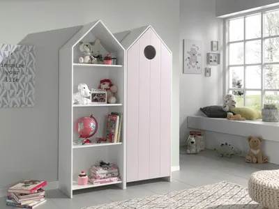 Produktbild von CASAMI Set 2-tlg. best. aus: Regalschrank, Schrank 1-trg. mit Front in Pink