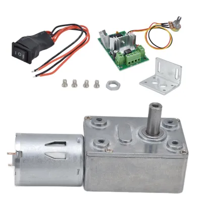 Image de motoréducteur 6V,Moteur à vis sans fin Turbo,Moteur électrique à vis sans fin,Moteur à réduction de vitesse,Moteur à engrenages avec régulateur,Mini moteur électrique