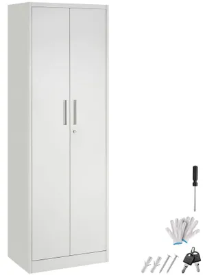 Produktbild von tectake® Aktenschrank Brandon inklusive Handschuhe für Aufbau Kippschutz, höhenverstellbare Füße