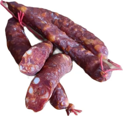 Produktbild von Salumificio San Cristoforo - Salsiccia Calabrese Stagionata Piccante, Laktosefrei und Glutenfrei, Handgemachtes Vakuumverpacktes Produkt, 500g, Typ...