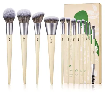 Zdjęcie produktu dla Jessup Eco-Friendly Makeup Brush Zestaw ekologicznych pędzli do makijażu T327, 12 sztuk