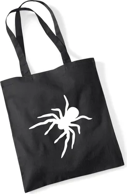 Produktbild von Huuraa Jutebeutel Spinne Silhouette 10 Liter Black Baumwolle Tasche Geschenkidee
