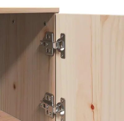 Immagine prodotto di Armadio alto in legno massello, dimensioni 67x40x108,5 cm - mobile contenitore moderno per soggiorno o ingresso