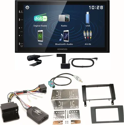 Produktbild von Kenwood DMX129DAB DAB+ Bluetooth USB Einbauset für Mercedes SLK R171 ab 2008