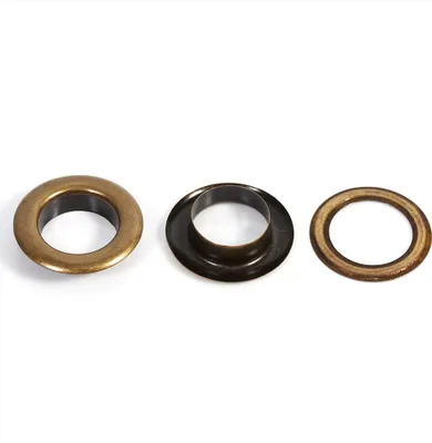 Zdjęcie produktu dla Oczka LiebeWH, okrągłe oczka, brązowe, czarne, złote, dekoracja, akcesoria do odzieży, skóry, płótna (12 mm, 20 zestawów)