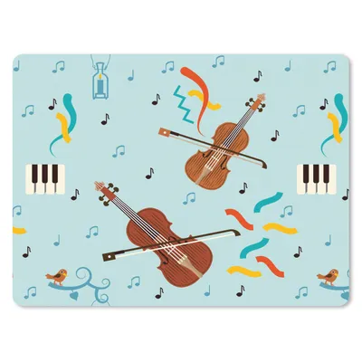 Produktbild von MuchoWow® Mauspad Mousepad Musik - Cello - Noten 23x19 cm - Mousepads - Maus Mat - Pad - Mausunterlage - Schreibtischunterlage - Mauspad