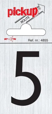 Obrázok produktu pre Route alulook 60 x 44 mm nálepka čierna číslo 5 - Pickup