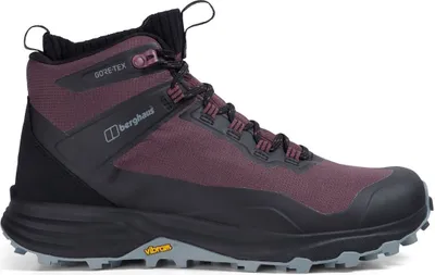 Berghaus VC22 Mid GTX Wanderschuh für Damen in lila und schwarz; mit GORE-TEX-Material und Vibram-Sohle.