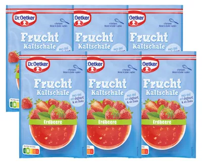Image de Barquette froide Fraise fruitée et rafraîchissante Dr. Oetker 53g 6er Pack