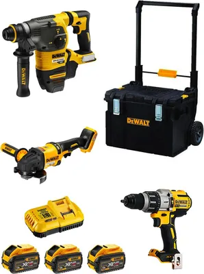 Produktbild von DeWALT Kit FVK381TSX3HD-QW 54V/18V (DCH333 + DCD996 + DCG418 + 3 x 9,0 Ah + DCB118 + DS450 DWST1-75668)