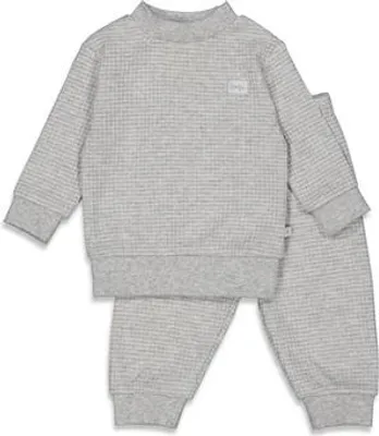 Produktbild von Feetje Waffel Pyjama - Grau meliert - Gr. 74 | Feetje