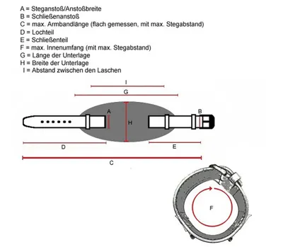 Produktbild von Uhrenarmband Leder mit Unterlage Kalbsleder schwarz Ton in Ton 22285S, Stegbreite:22mm
