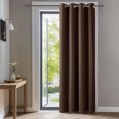 Productafbeelding van Verduisterende gordijnen, tunnelgordijn, 260x140 cm, bruin, 1 stuk