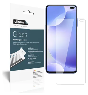 Produktbild von 2x Schutzfolie für POCO X2 - Anti-Shock 9H Folie dipos Glass Kunststoffglas