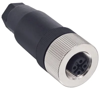 Productafbeelding van 5-pins A-codering waterdichte sensorstekker, IP67 en schroefaansluiting