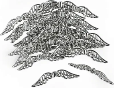 Produktbild von VBS Flügelperlen, 52 x 13 mm, 25 Stück, Metall