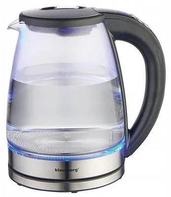 Produktbild von Klausberg Elektrische Wasserkocher KB-7887 1,8L Transparent mit LED RGB-Beleuchtung und Temperaturregelung