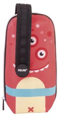 Produktbild von Milan Aliens Federmäppchen-Set in Rot mit 4 Federmäppchen und Zubehör