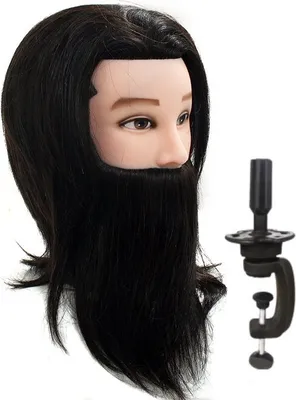Produktbild von Professioneller Friseurkopf Übungskopf 100% menschliche Haare