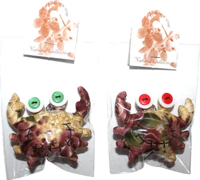Produktbild von Tier-Anhänger mit Knopfaugen - Krebs 10 - Tierpüppchen