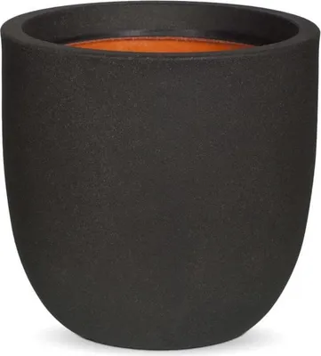 Produktbild von Pflanzgefäß, CAPI EUROPE Urban Smooth, 43x41 cm, Schwarz, Betonoptik