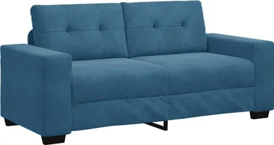 Produktbild von vidaXL Zweisitzer-Sofa Blau 180x77x82 cm Samt