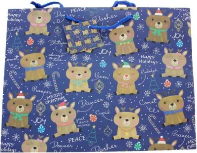 Produktbild von Geschenktasche - Rentiere - Maße ca. 32,4 x 26 x 12,7 cm