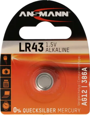 Produktbild von Panasonic LR43-V12GA, 186, 84, LR1142 Knopfzelle Panasonic Alkaline LR43EL/1B
