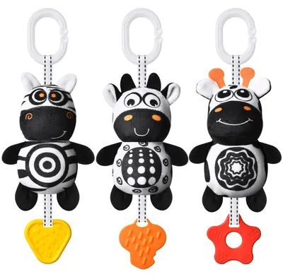 Productafbeelding van Omgoods - 3 Stuks Baby Speelgoed met Hangende Rammelaars