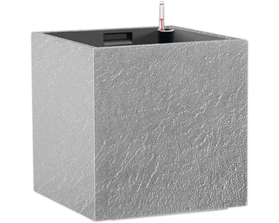 Obrázek produktu pro Samozavlažovací květináč Cubico stone 27 x 27 x 27 cm kamenná šedá