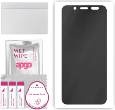 Produktbild von apgo Hydrogel Blickschutzfolie, Matt, kompatibel mit Samsung Galaxy J6, Privacy Displayschutzfolie, Schutzfolie mit Positionierhilfe, Anti-Spy, kratzfest, einfache Montage