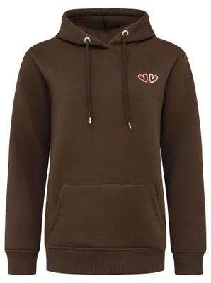 Productafbeelding van Zwillingsherz dameshoodie met capuchon – Comfortabele, oversized hoodie – Wit