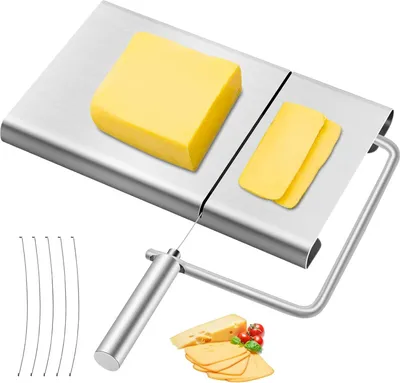 Produktbild von Famanu Käsemesser mit Draht - Edelstahl, verstellbare Dicke