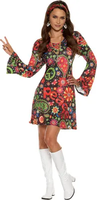 Produktbild von 60ies Peace Kostümkleid für Damen Größe: L