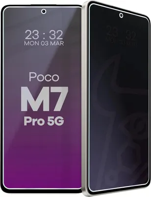 Produktbild von Hybridglas mit Privatschutzfilter für Xiaomi Poco M7 Pro 5G, Bizon Glass Mule Shadow, Matt