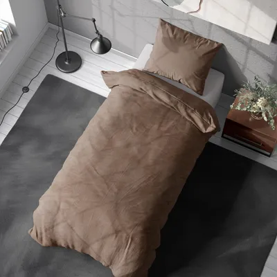 Produktbild von Livessa Cashmere Touch Bettwäsche 155x220cm 2-teilig, Kissenbezug 80x80 cm mit Reißverschluss, Nougat