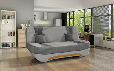 Productafbeelding van Klick-klak slaapbank KANDY, bekleding: stof Sawana, kleur: lichtgrijs-grijs