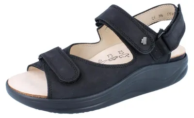 Produktbild von FINN COMFORT FINNAMIC Corinth Damen Herren Sandale schwarz Nubukleder - Größe: UK 5,5