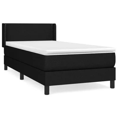 Produktbild von vidaXL Boxspringbett mit Matratze Schwarz 90x200 cm Stoff