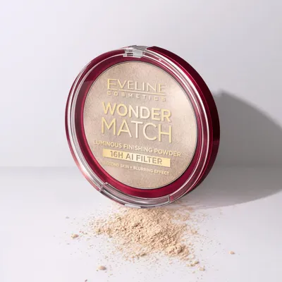 Zdjęcie produktu dla Eveline Cosmetics Wonder Match – puder, błyszczące wykończenie, krycie – Pakiet 3 szt.