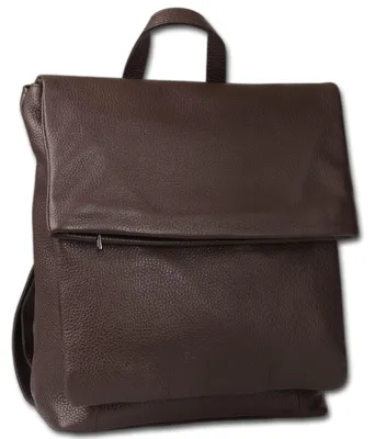 Imagen del producto de Mochila de cuero para mujer en color marrón oscuro, modelo D3ORT102RN6 de la marca Toscanto