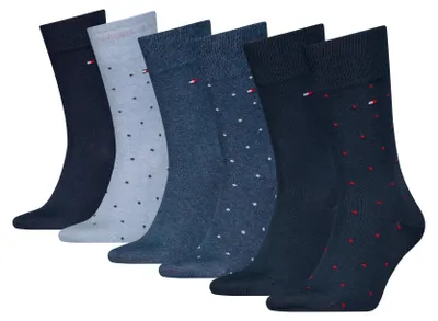 Image de Tommy Hilfiger chaussettes 6 paires sock dot blue hommes