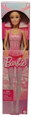 Produktbild von Barbie Ballerina-Puppe, blonde Modepuppe mit lilafarbenem, ausziehbarem Tutu, Modepuppe, Weiblich, 3 Jahr(e), Mädchen, 325 mm, 250 g