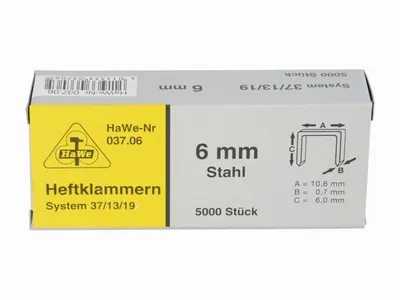 Produktbild von HaWe 037.06 KLAMMERN FÜR RAPID-TACKER 37/6MM 5000-STÜCK 4011333037065