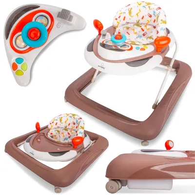 Obrázek produktu pro Sun Baby chodítko s řídítky | chodítko pro děti od 6 měsíců | chodítko pro děti | hrací centrum s aktivitami a melodiemi | chodítko s hudbou krokodýl