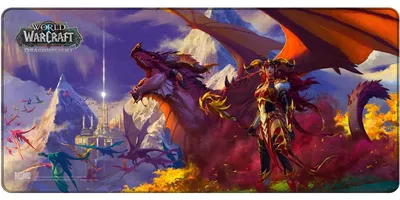 Zdjęcie produktu dla Podkładka gamingowa World Of WarCraft Dragonflight - Alexstrasza & Smok, XL