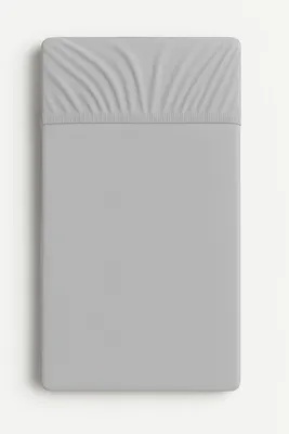 Produktbild von Spannbettlaken 120 x 60 cm – Babybezug aus Baumwolljersey – perfekte Passform, Grau