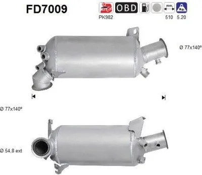 Obrázek produktu pro Filtr Pevných Částic Dpf Vw T5 1.9Tdi Euro 4