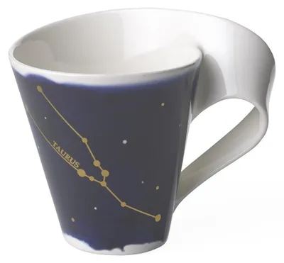 Zdjęcie produktu dla Kubek NewWave Stars z uchem, motyw Byk/Taurus, wymiary 130 x 95 x 113 mm, pojemność 240 ml | Villeroy & Boch | Numer artykułu: 1016165814 | EAN: 4003686393837