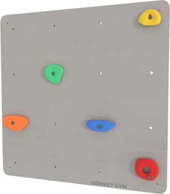 Produktbild von Graue Kletterwand Set - Bunte Griffe für Kinder
